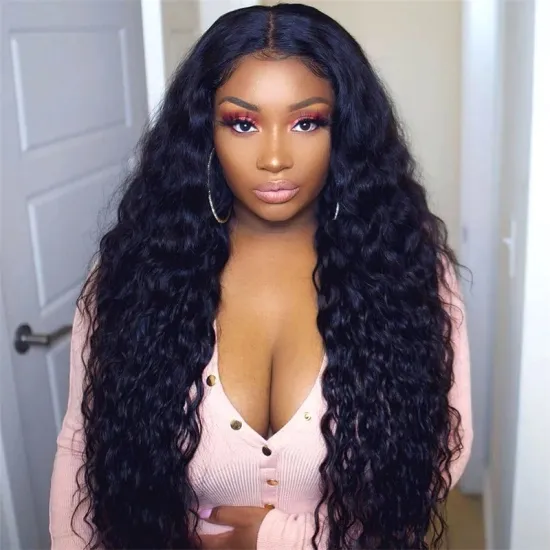 100% Brazilian human hair wig HD transparent Swiss lace front wig,curly cuticle aligned lace front wig,360 lace frontal wig