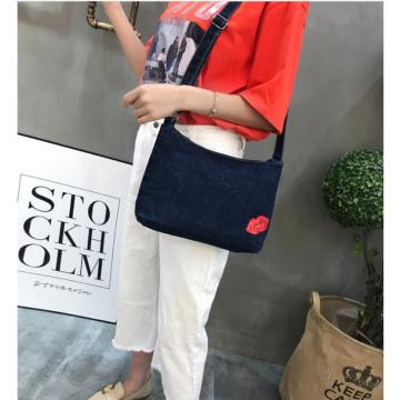 Bolsa Casual Canvas Shoulder embroidery Shopping Bag