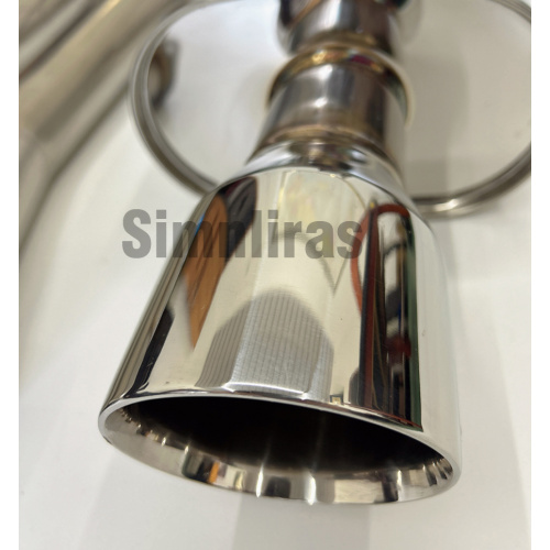 Gerade durch Edelstahl-Tig-geschweißte Katzenabgase für 03-06 Mitsubishi Lancer Evo