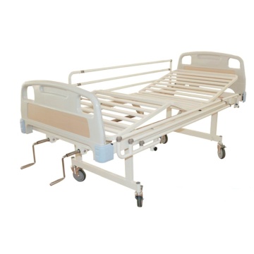 Comfortable 2 Cranks Manual Hospital Bed for Patient