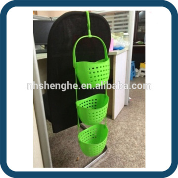 3 tier hanging basket for shower caddy,plastic storage hanging baskets for bath decor