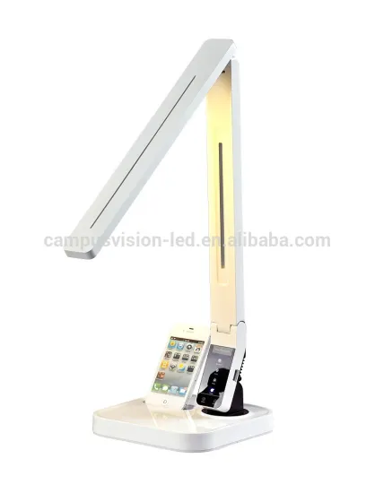 Dimmable folding table lamp led reading lamp with Iphone 5 dock for recharge