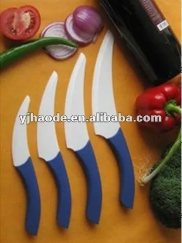 nice shape new design 4 pcs kitchen ceramic knife