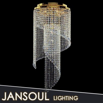 Modern Spiral Home Luxury Living Room Chandelier High Low Ceiling Mounted Chandelier