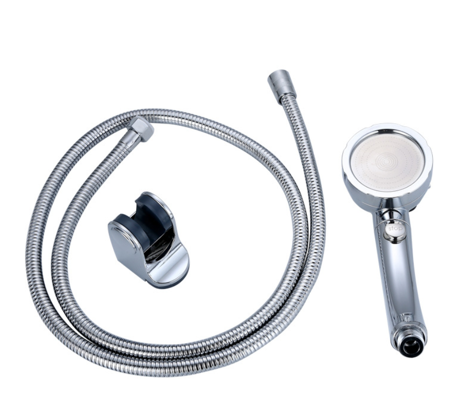 스테인레스 스틸 페이스 패널 ABS 크롬 3 기능 정지 버튼 및 필터 기능이있는 절수 샤워 헤드