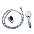 Stainless steel face panel abs chrome 3 functions saving water shower head with stop button & filter function