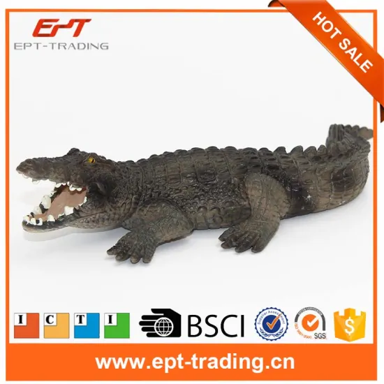 Reastic 6.3 inch plastic small crocodile toy forest animal