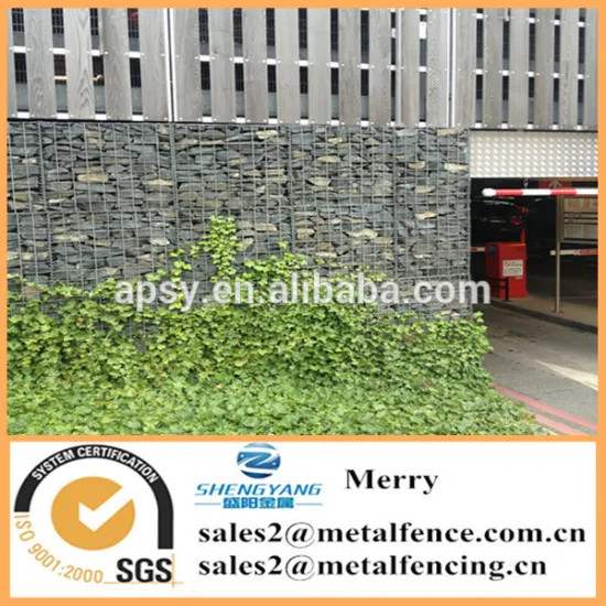 2mX1mX1m galvanized welded Galfan 3mm Gabion wall used to make car parking area
