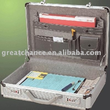Aluminum Silver Metal Hard Briefcase