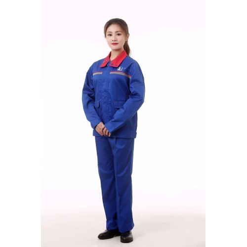 Diseño especial uniforme de trabajo antiestático azul ampliamente utilizado