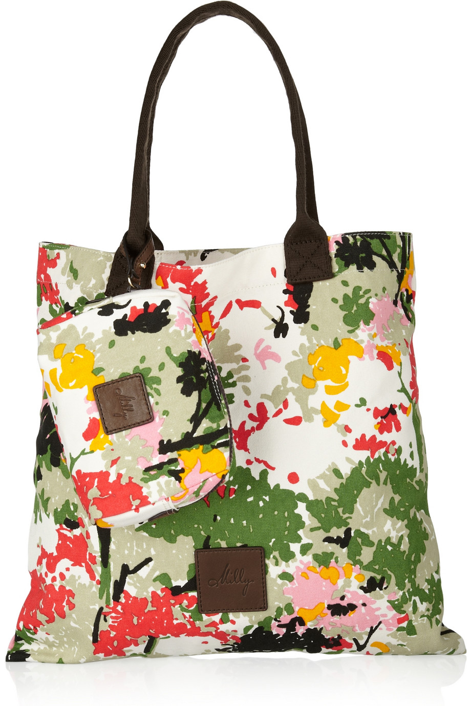 Beach style bright canvas tote bag