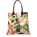 Beach style bright canvas tote bag