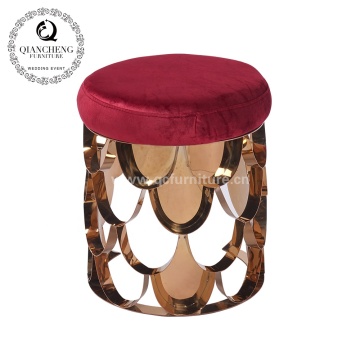 Klassieke moderne fluwelen kussen ronde voetsteun Marokkaanse Ottoman