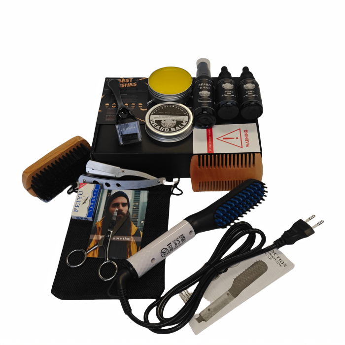 Kit de aseo de barba masculina de 12 piezas