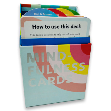 Custom Printed Colorful Affirmation Card Deck with Box