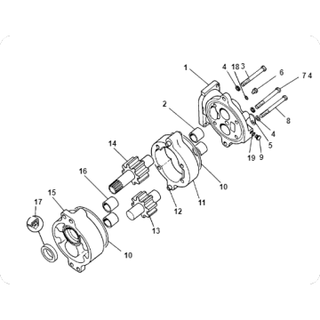Track-type tractor D7G gear pump 2P9239/2P-9239