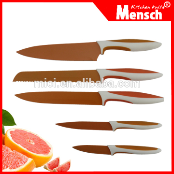 5pcs environment-friendly family series Green color non-stick knife