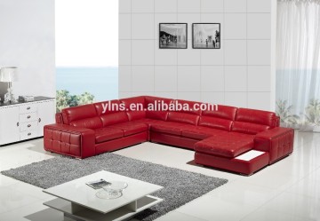 red color microfiber sofa set