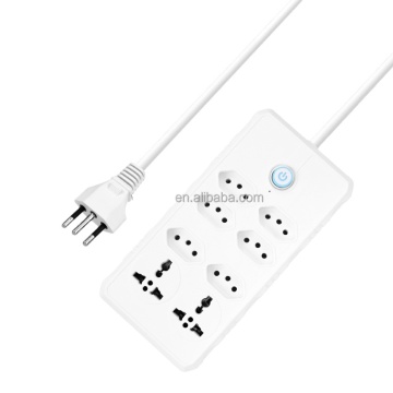 8-Socket Brazil-Type Extension Cord Power Strip with 2M Cable