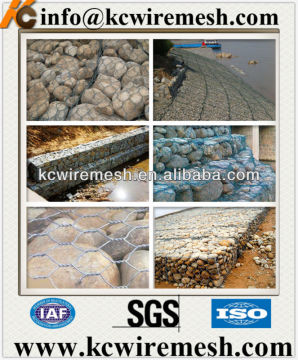 Plastic coated gabion baskets for good corrosion resistance.