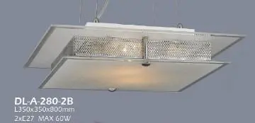 Square shape glass pendant light