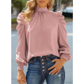 Womens Long Sleeve High Neck Blouses