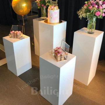 Nested Hollow White Acrylic Polygon Wedding Plinth - Newest Design Manufacture