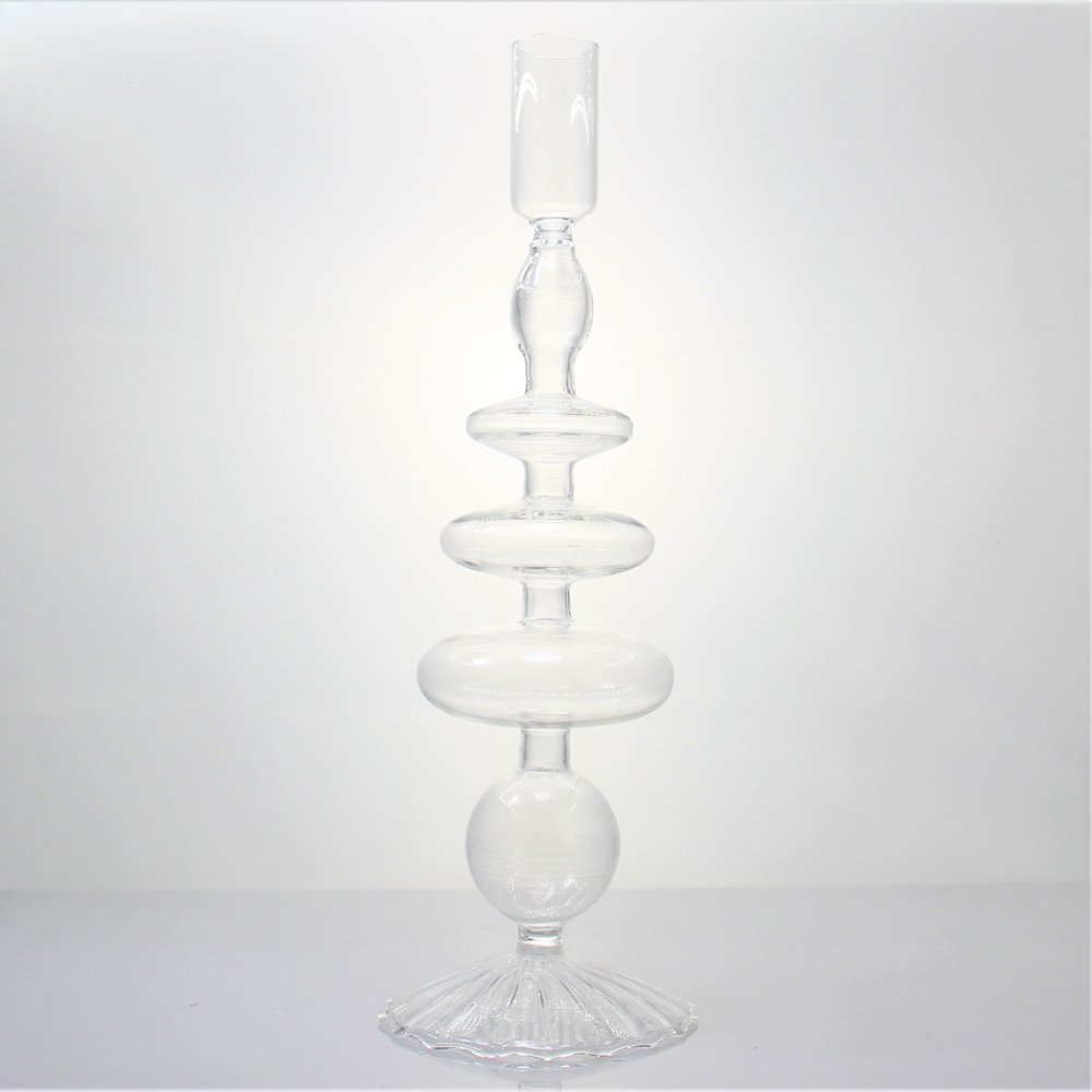 Different Shape Glass Candlestick Holder