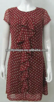 PRETTY STEPS FASHION SPOT PRINT CHIFFON DRESS