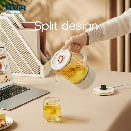 OIDIRE 600ml Health Tea Transparent Borosilicate Glass Tea Pot