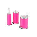 Ensemble accessoire de salle de bain complet rose