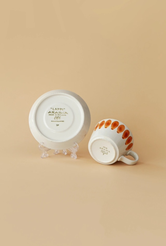 Vintage - style Ceramic Cup and Saucer Set