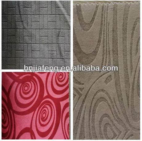 Warp knitting polyester burn out velvet fabric for sofa, upholstery, velour fabric