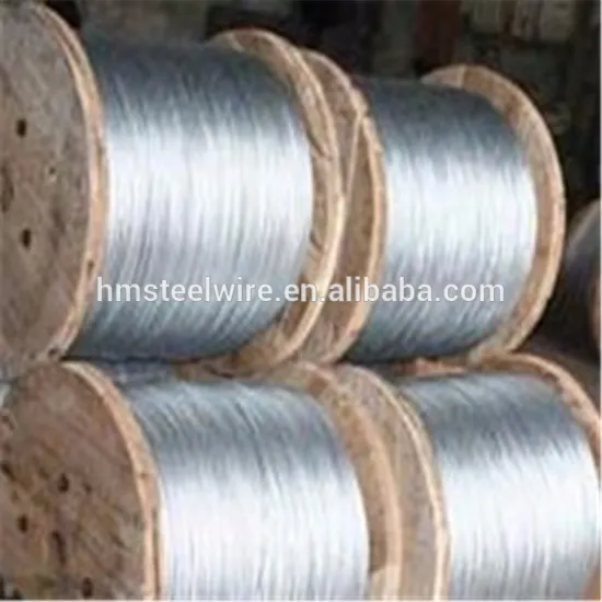 Zinc coated steel cable for overhead power line
