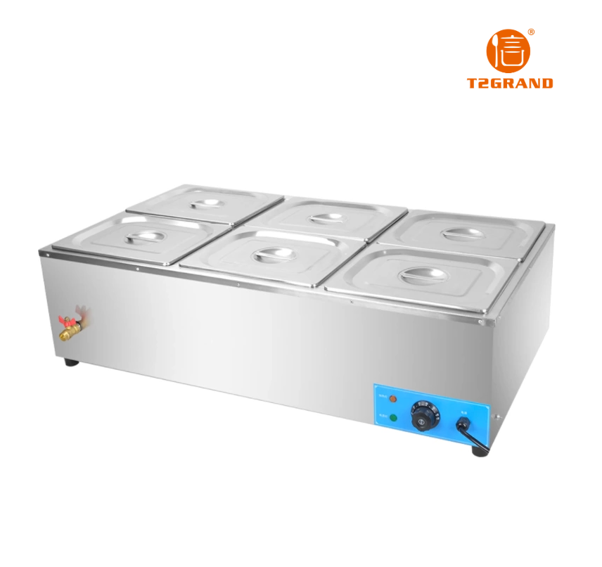 Pot de acero inoxidable Electric Bain Marie 2x3