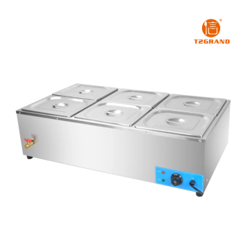 Roestvrijstalen elektrische bain marie 2x3 pot