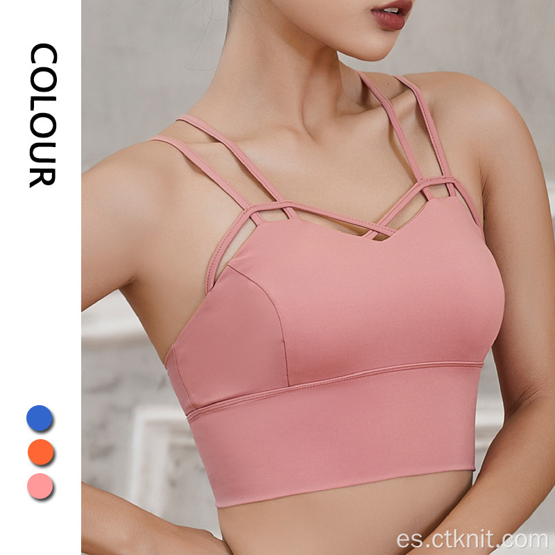 sujetador de yoga crop top