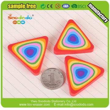 Colorful 2D flat rainbow shape eraser