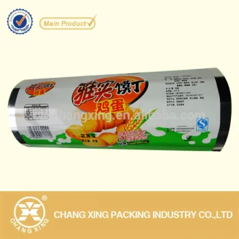 Flexible metallized laminated food grade plastic packing roll film for chocolate candy/ popcorn packaging