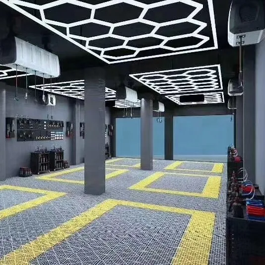 2022 Energy-Saving Hexagon Commercial LED Workshop Light for Car Wash Lamps