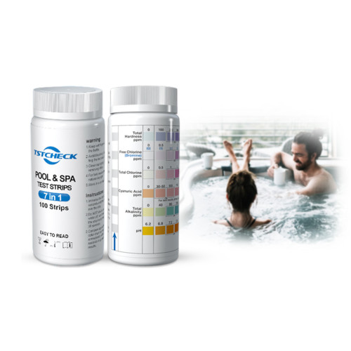Εύκολη ανάγνωση 7in1 Πισίνα δοκιμής πισίνας λωρίδες πισίνας &amp; αξεσουάρ spa kit δοκιμής νερού