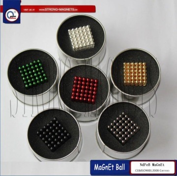 Different colors of magnetic balls