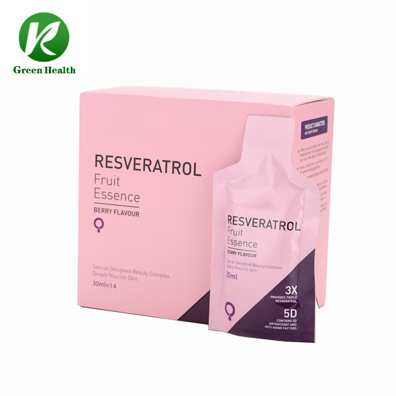 OEM/ODM Vegan Natural Strawberry Flavor Resveratrol fruity Drink essence Oral Liquid Drink