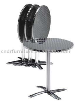 round alu. table