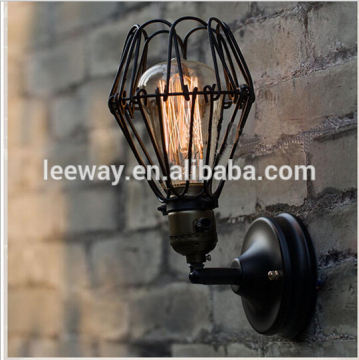 Factory price retro elegance cage vintage wall lamp decoration lighting