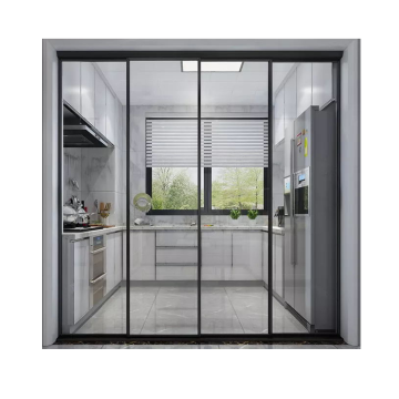 Modern Aluminum Alloy Invisible Grille Track Sliding Door for Apartments