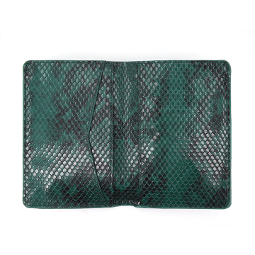 Benutzerdefinierte Logo Snake Leder Travel Wallet Passdecke