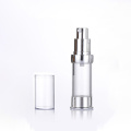 lotion airless pump liquid bottle with silver lid