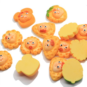 100pcs Kawaii Cartoon Flatback Cookies Biscoitos de resina de flor para decoração