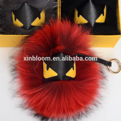 small demon devil monster fur bag car plush doll hanging key-chain pendant